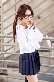 Kecantikan Taiwan Zhang Qijun JULIE "Girl in Stocking School Uniform"